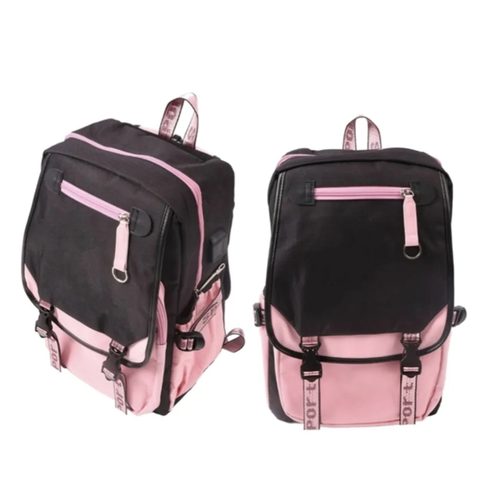 Backpack Barbie Pink Girls Kids Back Pack Girl Black Pink School Tote Bag